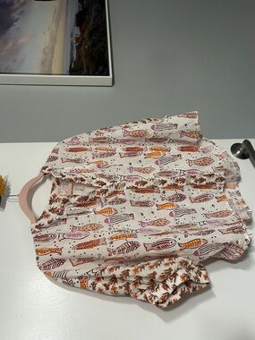 ivy jane White Blouse with Pink and Orange Fish Print